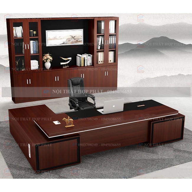 Bàn Làm Việc Cao Cấp Gỗ Thiết Kế BLVCCG003